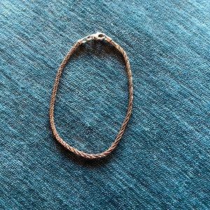 Vintage Italian sterling silver chain bracelet - 7 in